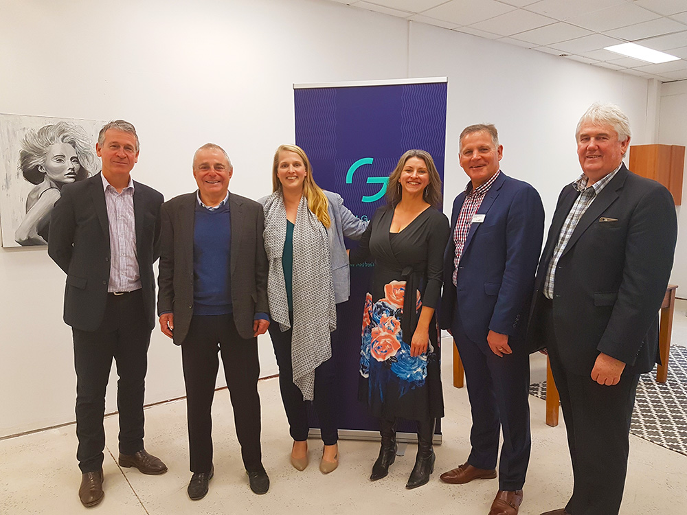 Mayor Bruce Harwood; Peter Lamell, Chair Renew Australia; Angela Simons, Manager Renew Australia; Andrea Bruce, Project Manager Renew Geelong; Deputy Mayor Peter Murrihy